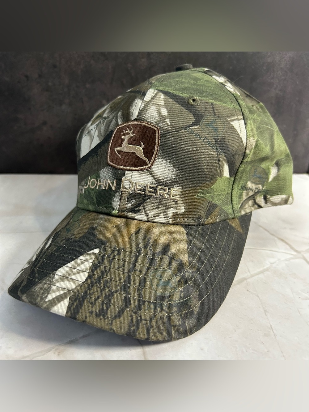 John Deere Men's Camo Logo Cap
